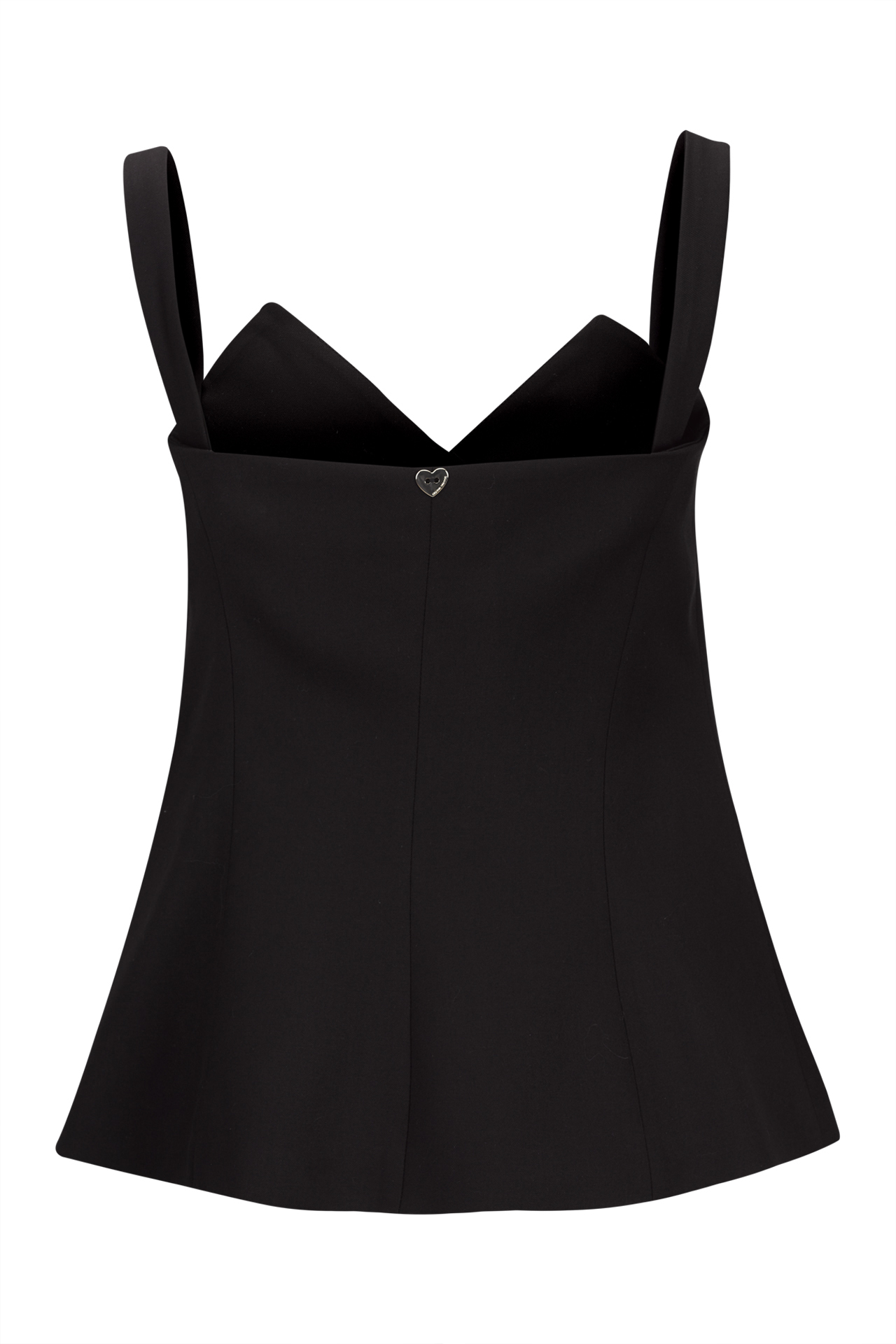 Corsetry-inspired top with removable straps