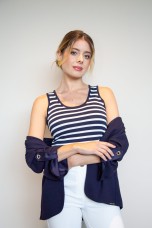 Sleeveless striped top