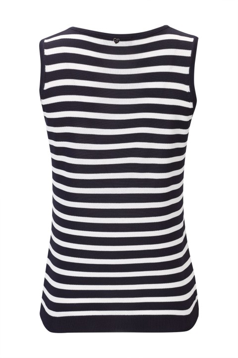 Top de riscas sem mangas