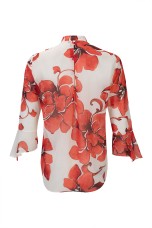 V-neck blouse with gathers