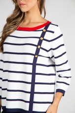 Camisola de malha s riscas