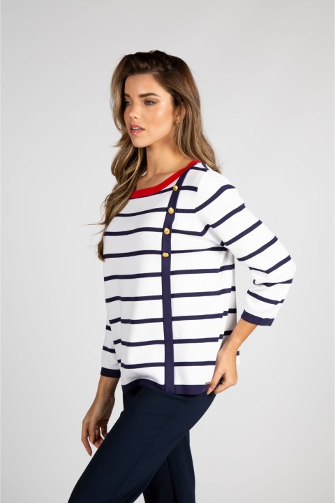 Striped knitted jumper