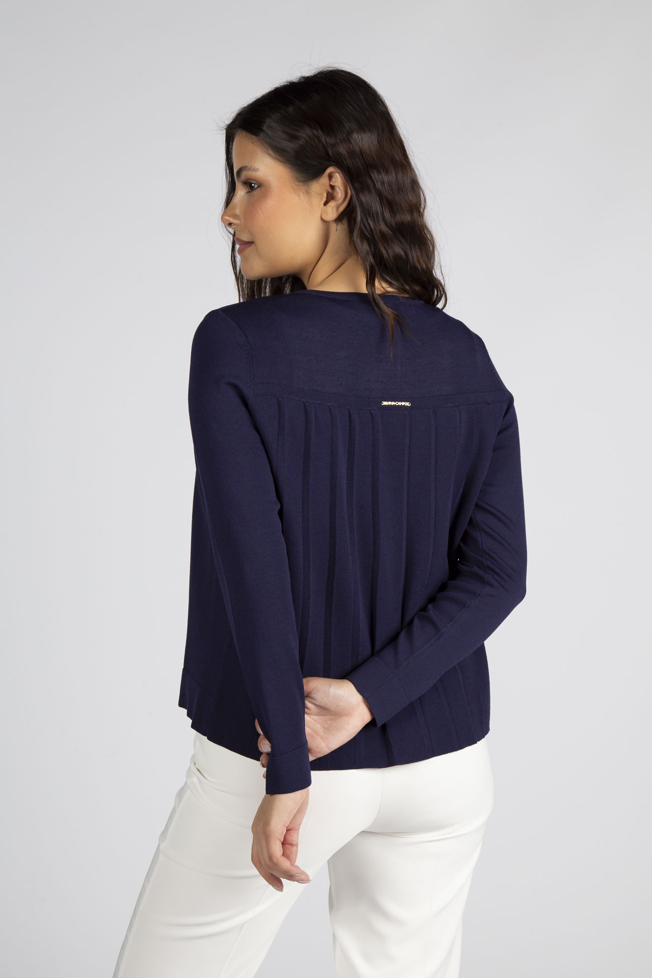 Chaqueta de punto con trabillas