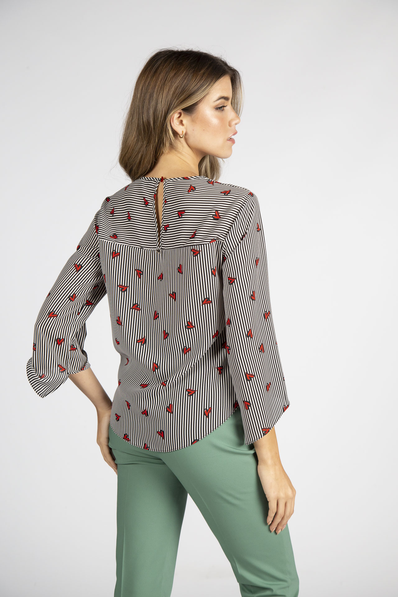 Túnica detalle de nudo estampada