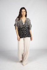 Casaco kimono polka dot