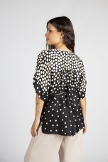 Casaco kimono polka dot