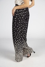 Polka dot wide trousers