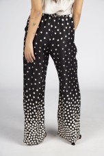 Polka dot wide trousers