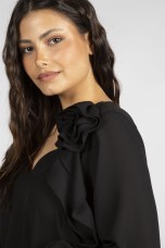 3D flower blouse