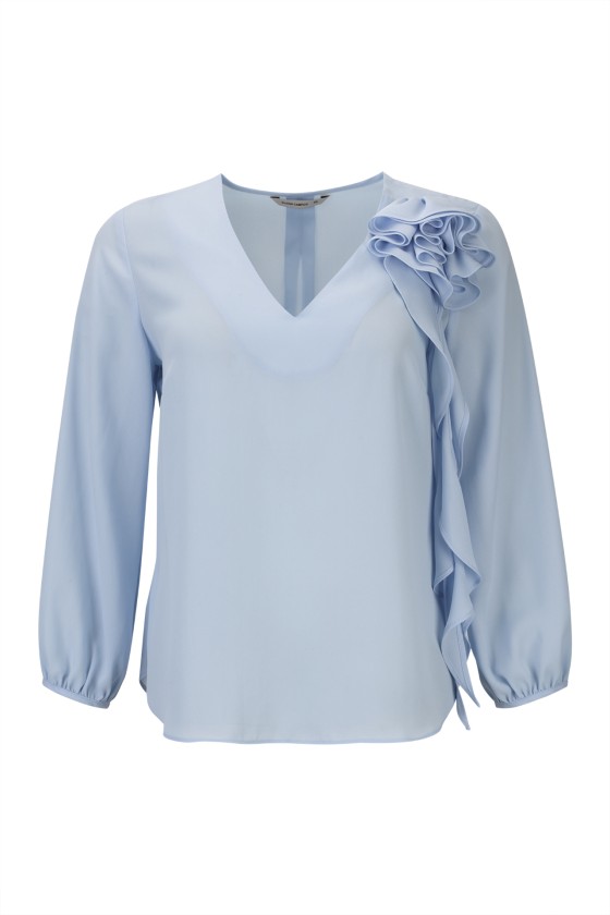 Túnica com flor tridimensional