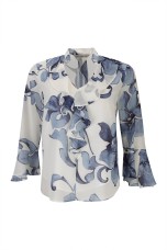 V-neck blouse with gathers