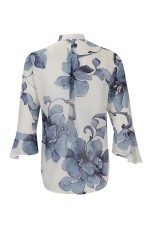 V-neck blouse with gathers