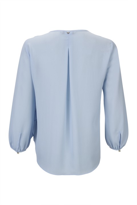 Tnica com flor tridimensional