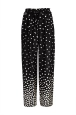 Polka dot wide trousers