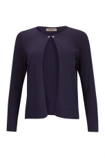 Knitted jacket with hook fastening