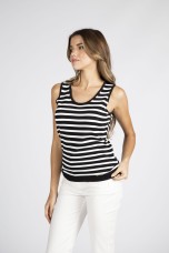 Top de rayas sin mangas