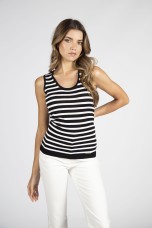 Top de rayas sin mangas