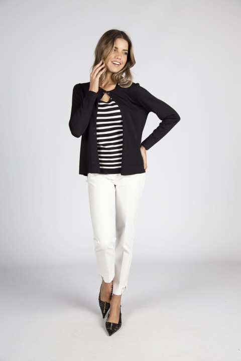 Chaqueta de punto con trabillas