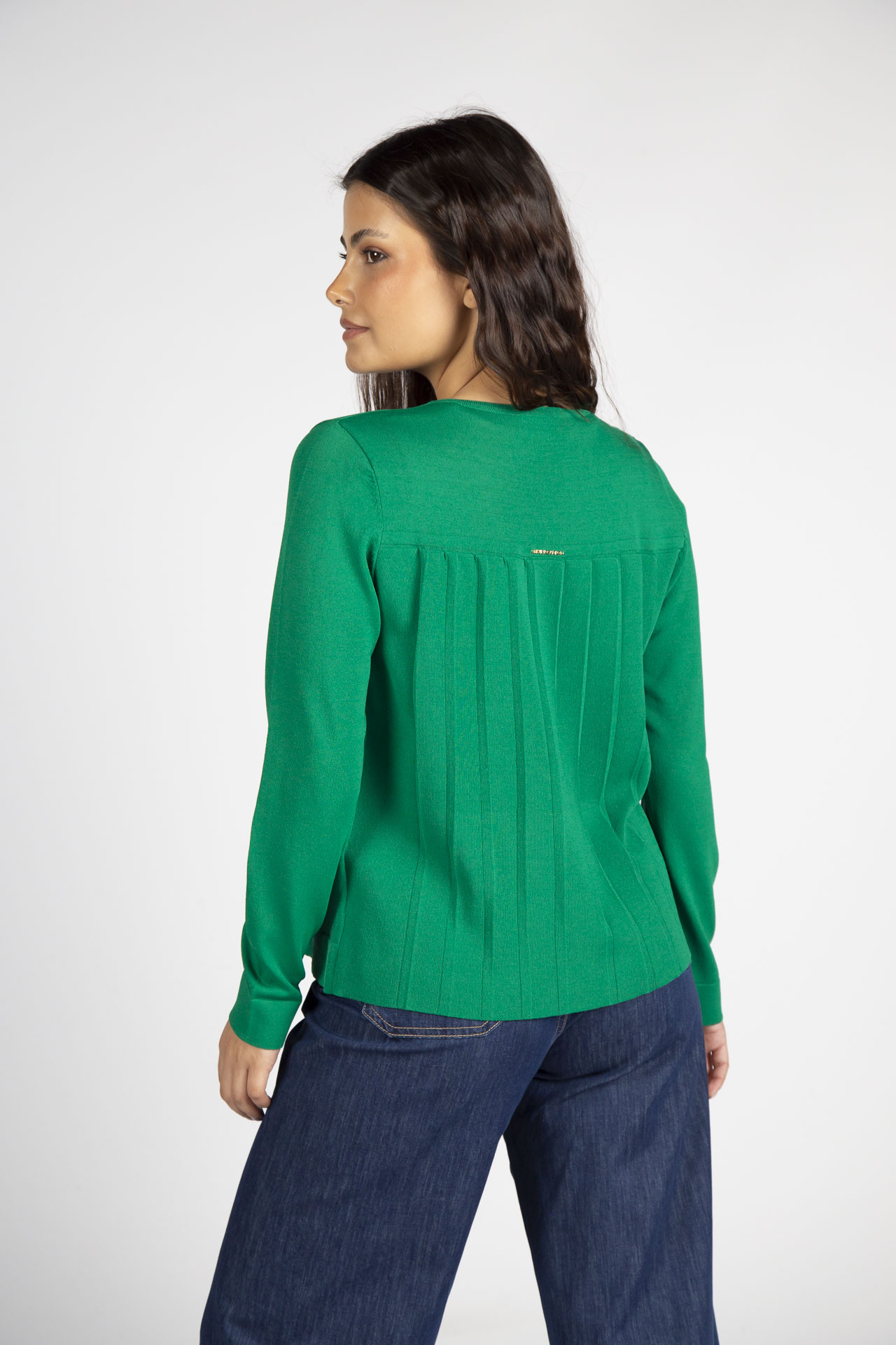 Chaqueta de punto con trabillas