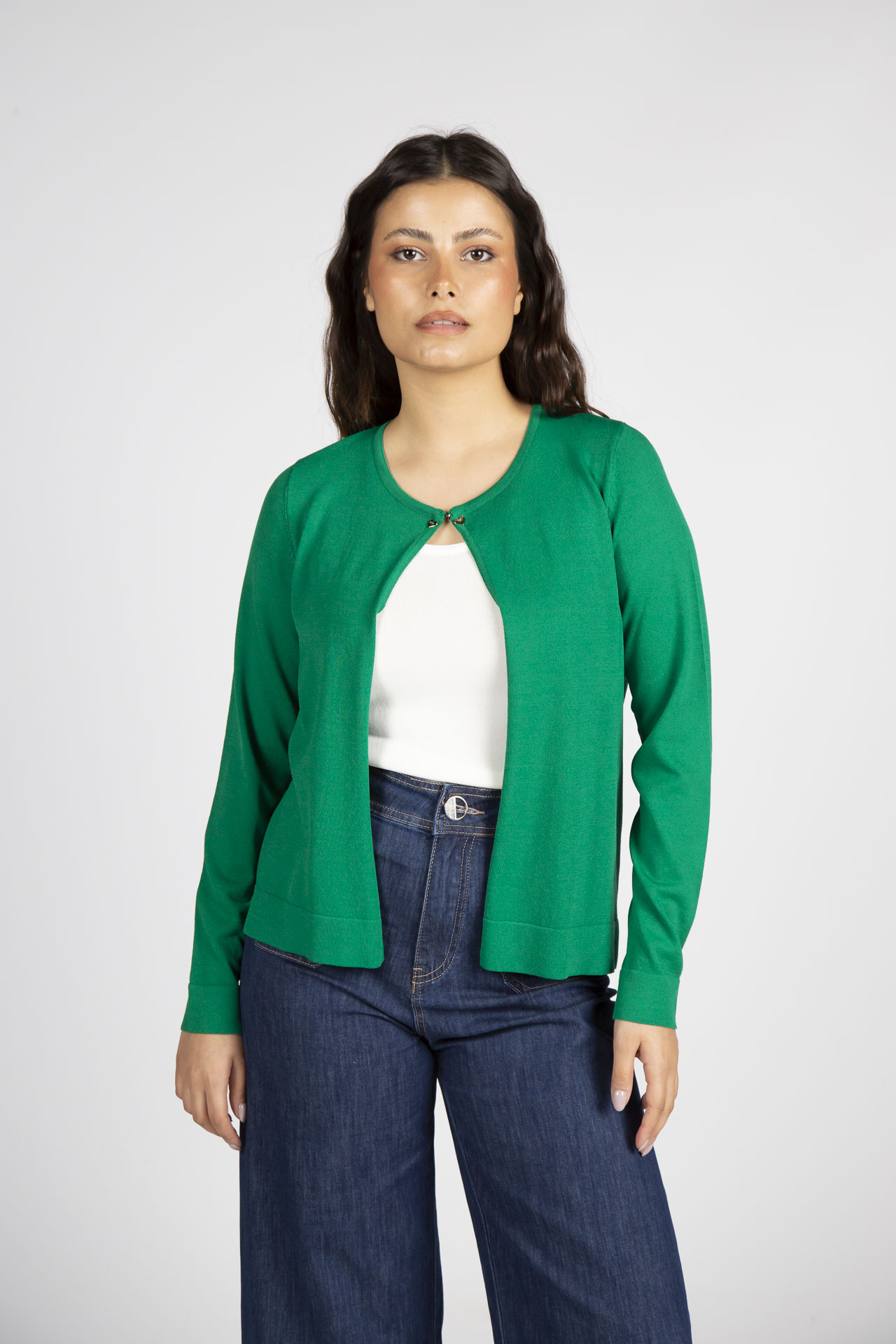 Chaqueta de punto con trabillas