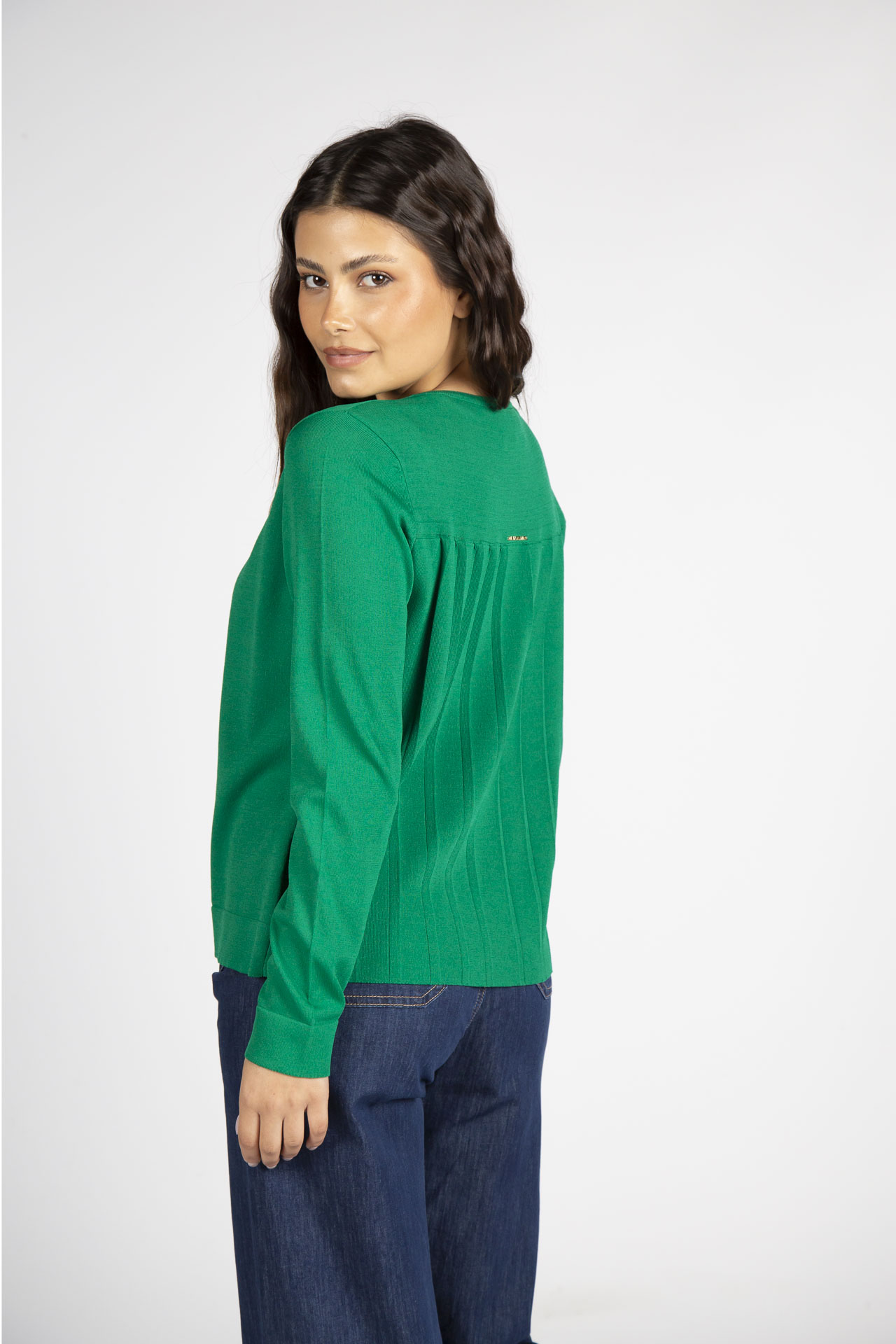 Chaqueta de punto con trabillas