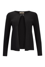 Knitted jacket with hook fastening