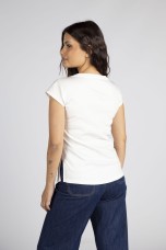 Cotton t-shirt with  a bow