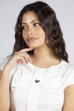 Cotton t-shirt with  a bow
