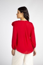3D flower blouse