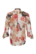 V-neck blouse with gathers