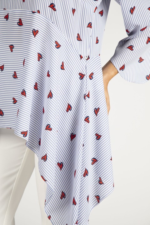 Tnica asimtrica corazones