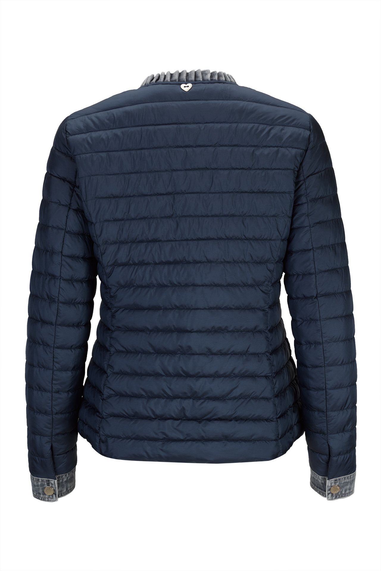 Parka acolchada con detalles vaqueros