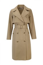 Long-sleeved trench coat with a classic cut