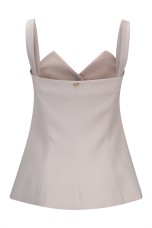 Corsetry-inspired top with removable straps