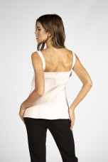 Corsetry-inspired top with removable straps