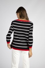 Camisola de malha s riscas