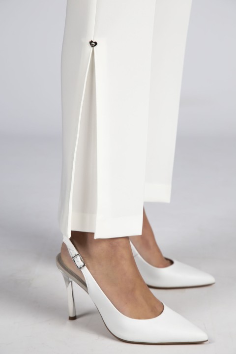 Split-detail flared trousers