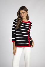 Camisola de malha s riscas