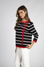 Camisola de malha s riscas