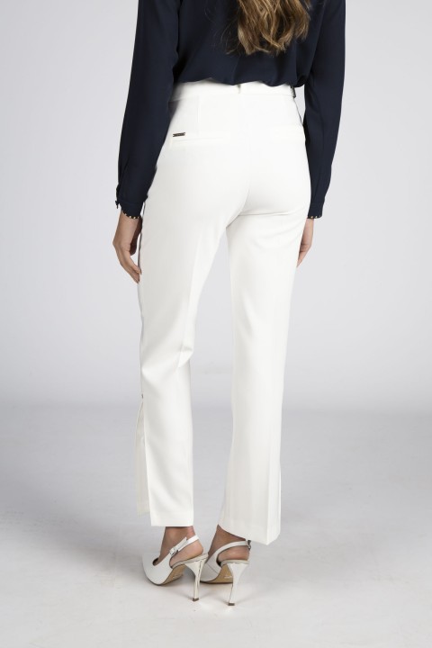 Split-detail flared trousers