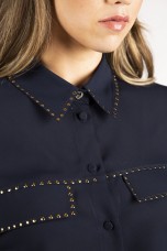 Shirt with gold studs