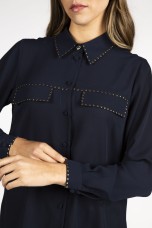Shirt with gold studs
