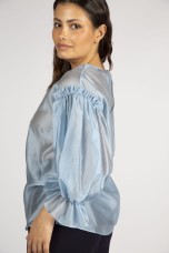 Organza effect blouse