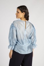 Organza effect blouse