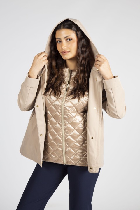 Parka com colete amovvel
