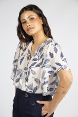 Body cruzado estampado