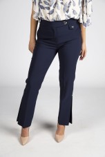 Split-detail flared trousers