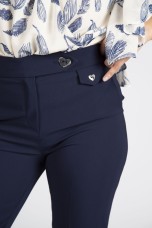 Split-detail flared trousers
