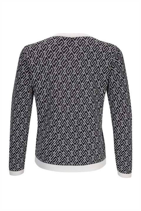 Chaqueta de punto con estampado geomtrico