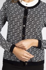 Geometric pattern cardigan